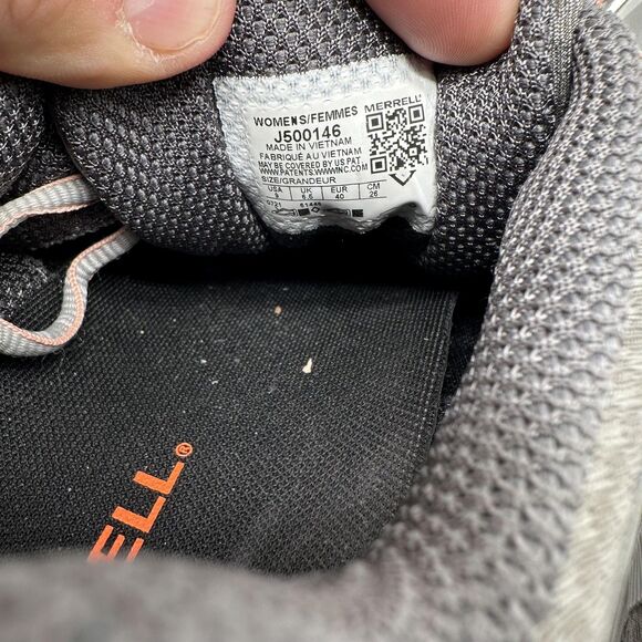 Merrell Trail Running Shoes Womens Size 9 Gray Black Vibram Lace Up J500146 - Picture 11 of 13